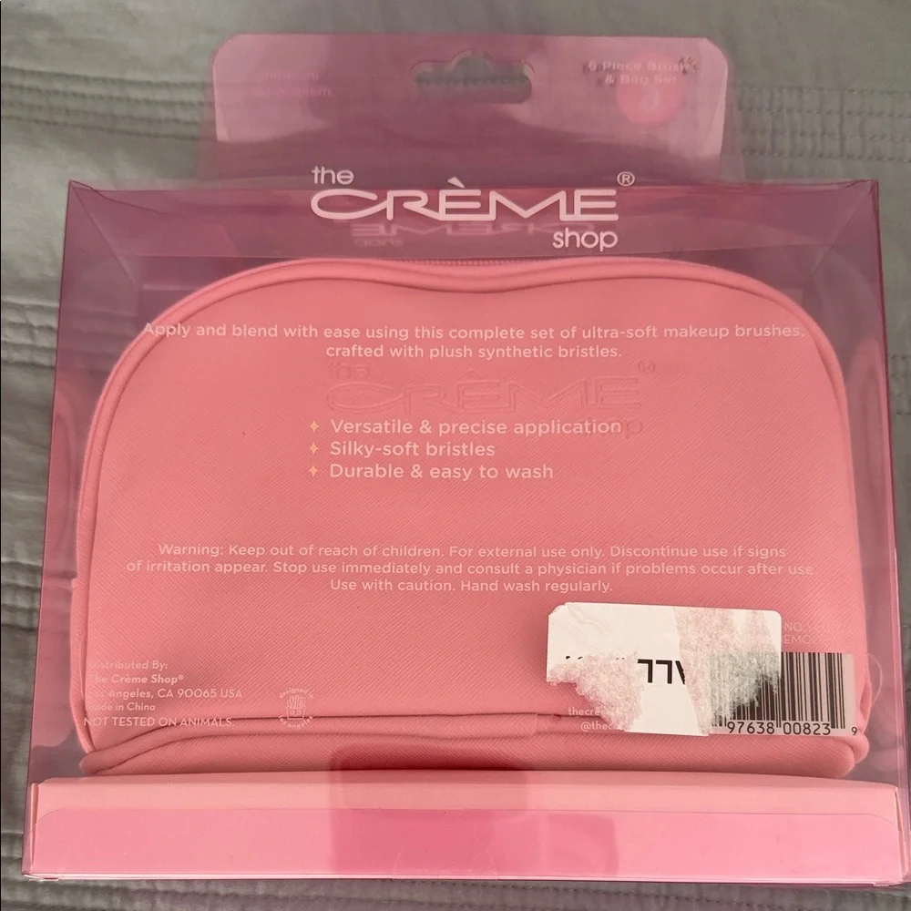 The Crème‎ Shop Pink Makeup Brush Travel Set